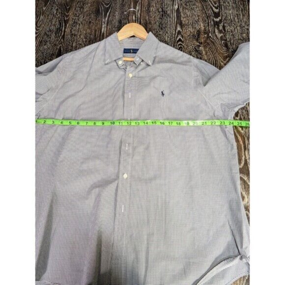 Polo Ralph Lauren Oxford Men's Sz XL Blue Striped Button Down Shirt - Picture 8 of 9